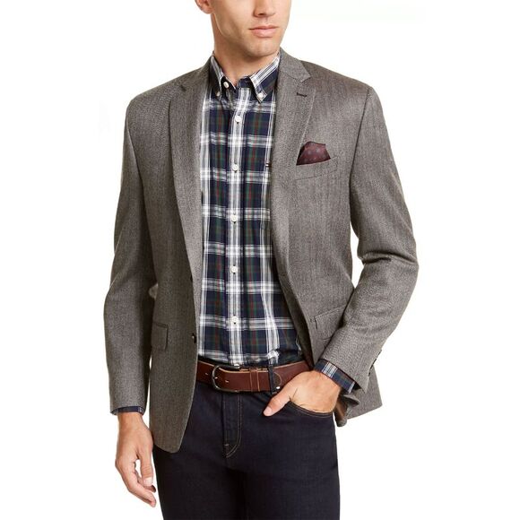 Ralph Lauren Mens Sport Coat Long Chambray Two Button Blue Size 40 main image 0